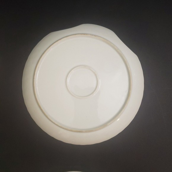 Set of 4 Crown Royal Japan Blue Flower Vintage Snack Plates with Gold edge Shell - Picture 3 of 4